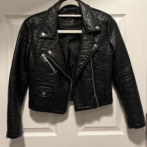 Members Only Faux Leather Jacket Size XS